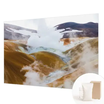 Fotobehang vliesbehang met afbeelding van vulkanische heuvels