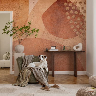 Behang met print met het motief 'Aardse composities'
