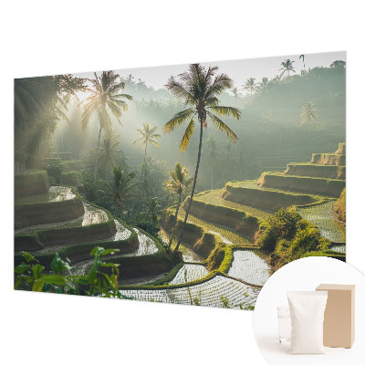 Vliesbehang fotobehang woonkamer met het motief 'Paradijselijke terrassen' voor de woonkamer