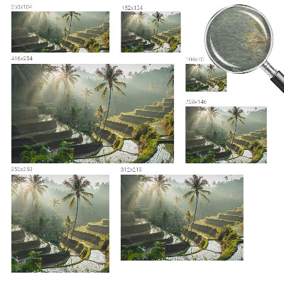 Vliesbehang fotobehang woonkamer Paradijselijke terrassen