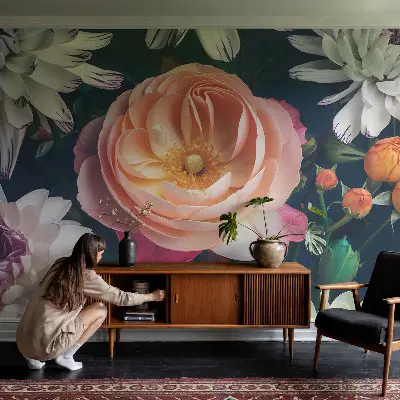 Fotobehang met bloemenmotief 'Bloemenharmonie'