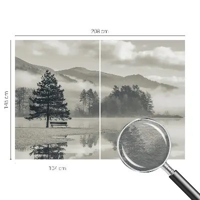 Fotobehang naadloos met een romantisch landschap