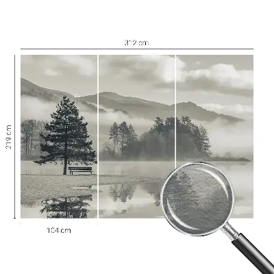 Fotobehang naadloos met een romantisch landschap