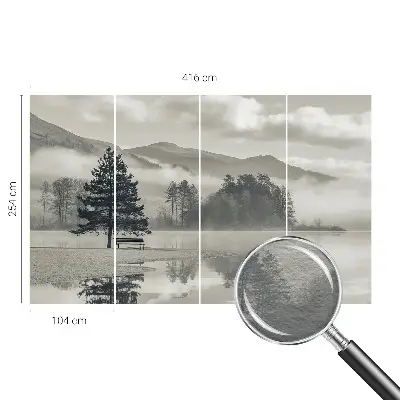 Fotobehang naadloos met een romantisch landschap