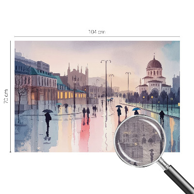 Fotobehang woonkamer Een regenachtige wandeling