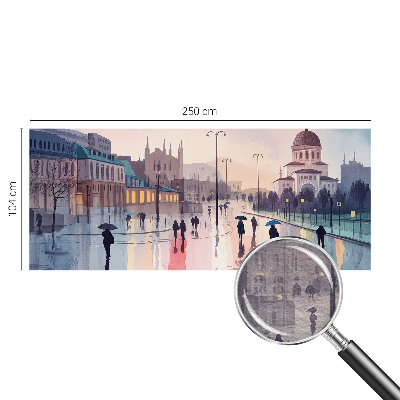 Fotobehang woonkamer Een regenachtige wandeling