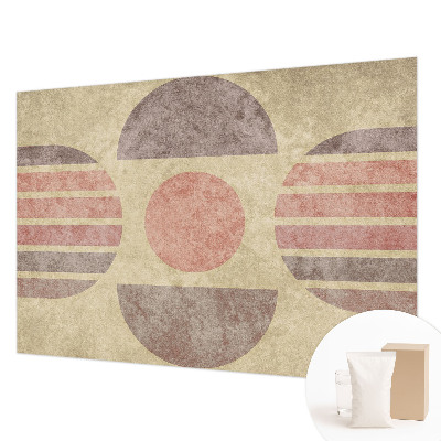 Fotobehang voor slaapkamer met een ontwerp van geometrische vormen