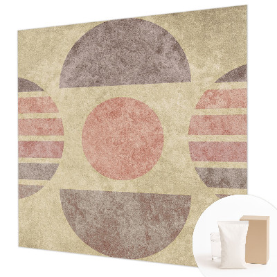 Fotobehang voor slaapkamer met een ontwerp van geometrische vormen