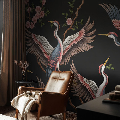 Fotobehang voor de slaapkamer Bloemenpatroon