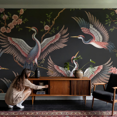 Fotobehang voor de slaapkamer Bloemenpatroon