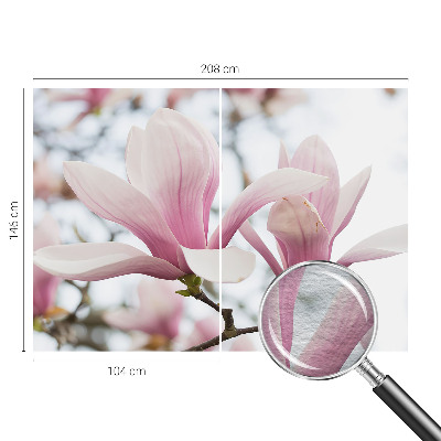 Fotobehang slaapkamer Magnolia bloemen