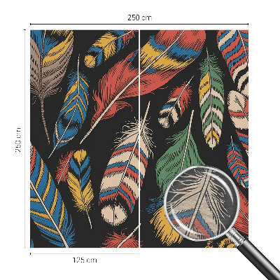 Fotobehang voor de woonkamer Kleurrijke veren