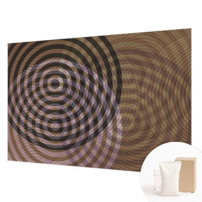 Luxe fotobehang met een patroon van hypnotiserende cirkels