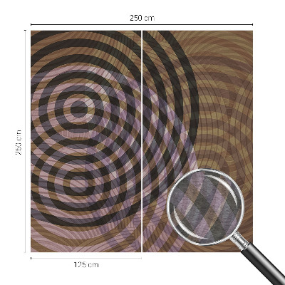 Luxe fotobehang met een patroon van hypnotiserende cirkels