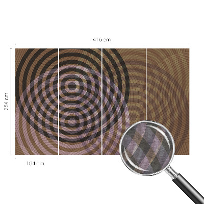 Luxe fotobehang met een patroon van hypnotiserende cirkels
