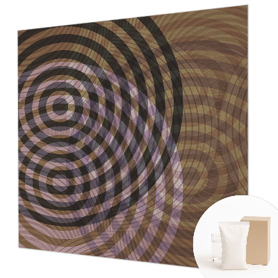 Luxe fotobehang met een patroon van hypnotiserende cirkels