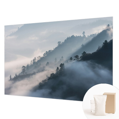 Kwalitatief fotobehang met een mistig landschap
