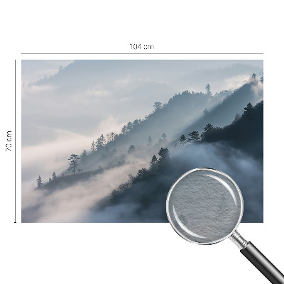 Kwalitatief fotobehang met een mistig landschap