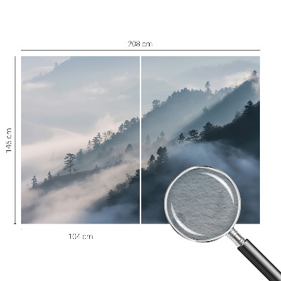 Kwalitatief fotobehang met een mistig landschap