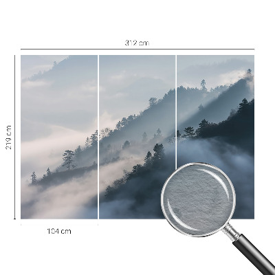 Kwalitatief fotobehang met een mistig landschap