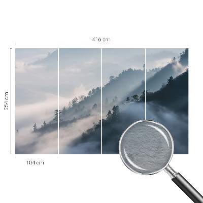 Kwalitatief fotobehang met een mistig landschap