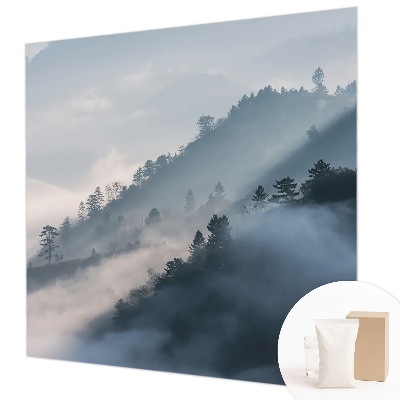 Kwalitatief fotobehang met een mistig landschap