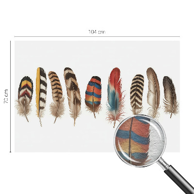 Uniek fotobehang Kleurrijke veren