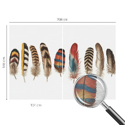 Uniek fotobehang Kleurrijke veren