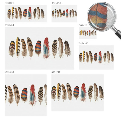 Uniek fotobehang Kleurrijke veren