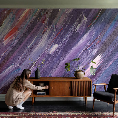 Groot fotobehang Kleurrijke penseelstreken