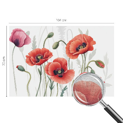 Vlies fotobehang Rode klaprozen