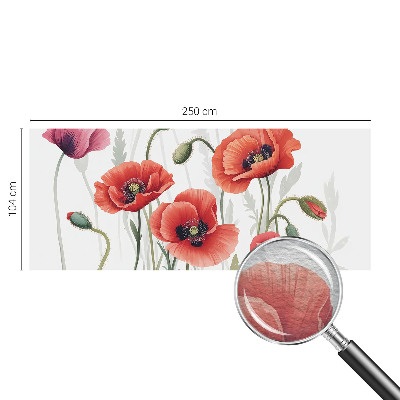Vlies fotobehang Rode klaprozen