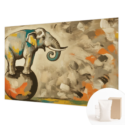 Fotobehang vlies met een abstracte olifant als motief