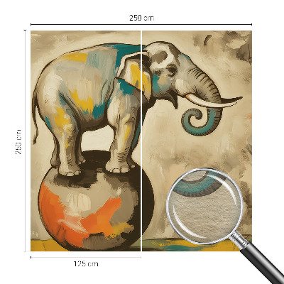Fotobehang vlies met een abstracte olifant als motief