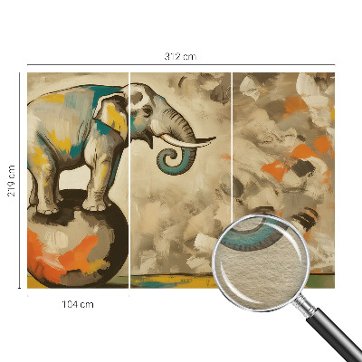Fotobehang vlies met een abstracte olifant als motief