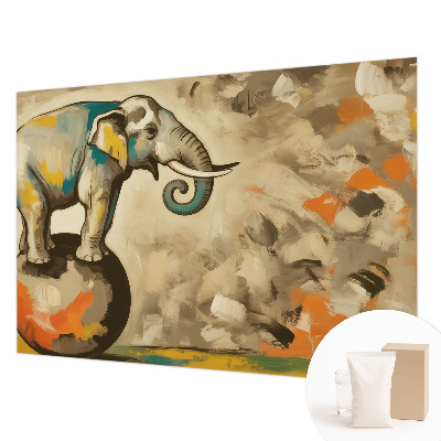 Fotobehang vlies met een abstracte olifant als motief