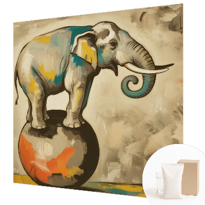 Fotobehang vlies met een abstracte olifant als motief