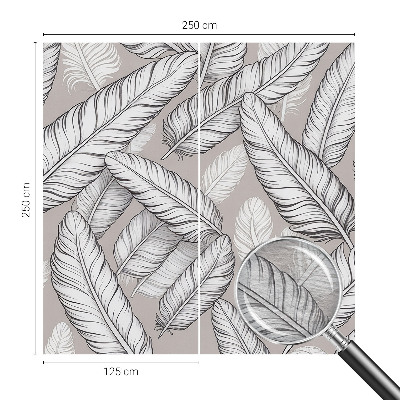 Vliesbehang fotobehang woonkamer Subtiele veren