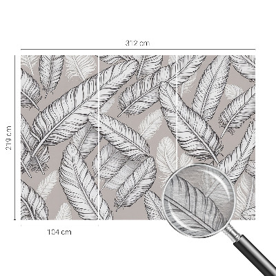 Vliesbehang fotobehang woonkamer Subtiele veren