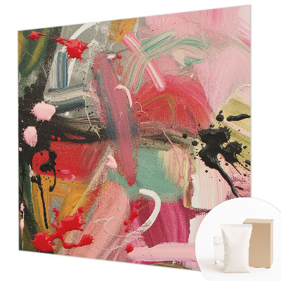Vlies fotobehang op maat met een kleurrijk chaotisch ontwerp