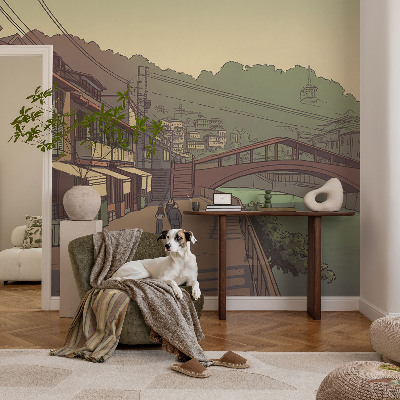 Fotobehang Pastel landschap