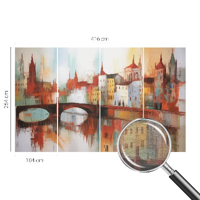 Behang met print Stadslandschap