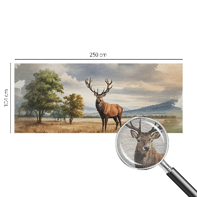 Fotobehang naadloos met een majestueus hertenmotief