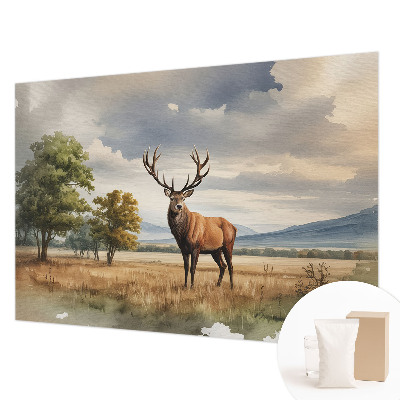 Fotobehang naadloos met een majestueus hertenmotief