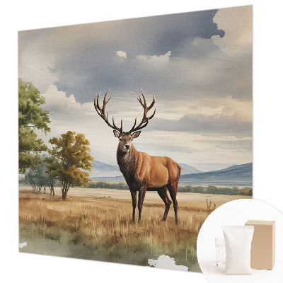 Fotobehang naadloos met een majestueus hertenmotief