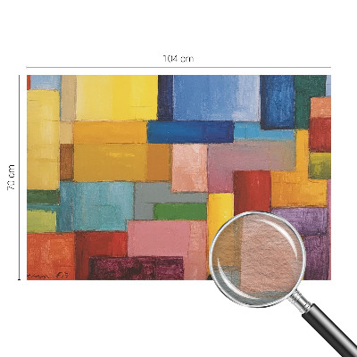 Fotobehang slaapkamer Gekleurde rechthoeken