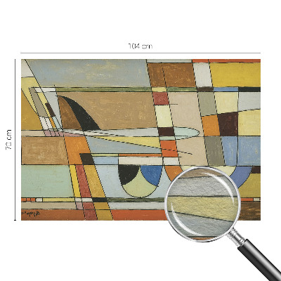 Fotobehang woonkamer met geometrische vormen voor een moderne uitstraling