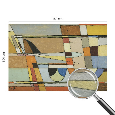 Fotobehang woonkamer met geometrische vormen voor een moderne uitstraling
