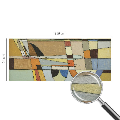 Fotobehang woonkamer met geometrische vormen voor een moderne uitstraling