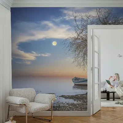 Fotobehang voor slaapkamer met een vredig landschap